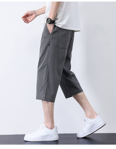 Casual <strong>Pants</strong> for Men New Loose Straight Men's Casual <strong>Pants</strong> Personality <strong>Three</strong> <strong>Quarters</strong> <strong>Pants</strong> - Product Image 6