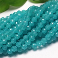 Vente en gros d'amazonite naturelle du bangladesh, perles rondes à facettes pour la fabrication de bijoux, conception de bricolage, 6mm, 8mm