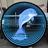 Boîte publicitaire LED en acrylique multicolore personnalisée pour la décoration intérieure, taille et design personnalisables, résistante à l'eau