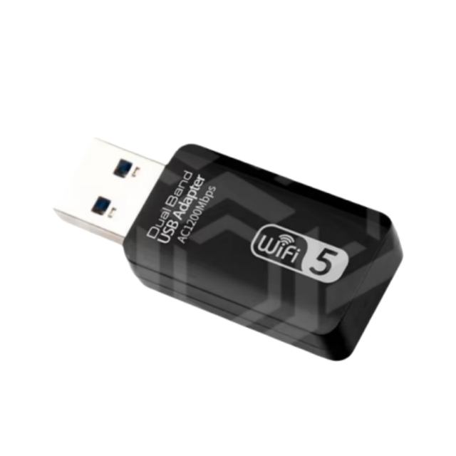 Driverless USB Gigabit Wireless Network Adapter for Desktop 5G Laptops WiFi Receiver 1200M