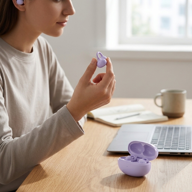 Ultra Lightweight Open Ear for Wireless Earbuds LED Type-C Charging Ear Hook Design for Comfortable Wearing-Sports Travel