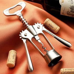 Ouvre-bouteille en alliage de zinc, <span class=keywords><strong>tire</strong></span>-<span class=keywords><strong>bouchon</strong></span> à ailettes robuste, <span class=keywords><strong>tire</strong></span>-<span class=keywords><strong>bouchon</strong></span> manuel multifonctionnel pour serveur, argent - Product Image 5