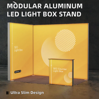 Support de panneau d'affichage rétroéclairé SEG modulaire à LED avec cadre en aluminium pour la promotion de marques en magasin