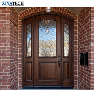 XIYATECH American Modern puertas exteriores de madera maciza pivote de madera externo puerta principal puertas de entrada frontal para casa - Product Image 3