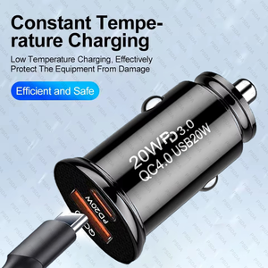 <span class=keywords><strong>Cargador</strong></span> de Coche USB de <span class=keywords><strong>40W</strong></span> <span class=keywords><strong>Tipo</strong></span> <span class=keywords><strong>C</strong></span>, Adaptador de Carga Rápida para Teléfono Xiaomi <span class=keywords><strong>Huawei</strong></span> PD, Adaptador de Coche con Encendedor de Cigarrillos - Product Image 4