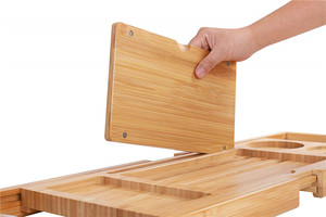 Plateau de baignoire en bambou, caddie de baignoire, plateau de <span class=keywords><strong>douche</strong></span> en bois, nouveau design 2020 - Product Image 4