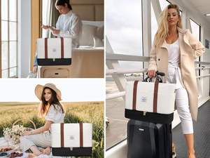 Échantillon gratuit, sac de voyage en toile en gros, sac fourre-tout extra large, sac à bandoulière pour femmes avec compartiment pour téléphone - Product Image 4