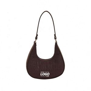 Stylish Custom <b>Small</b> Crescent Shoulder Bag Fashionable Underarm <b>Purse</b> with Zipper Closure for Everyday Use - Product Image 1