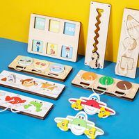 Accesorios de Madera Coloridos para Tablero de Actividades Montessori, Piezas Educativas Hechas a Mano para Tablero Sensorial para Niños