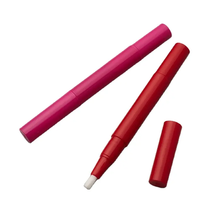 Sıcak satış kozmetik kalem alüminyum fırça ile kozmetik kalem büküm