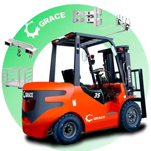China Forklift Manufacturer 2 Ton 3 Tons 5ton 6ton 8ton 7 Ton Diesel Forklift Cost With 2/3 Stage Container Mast
