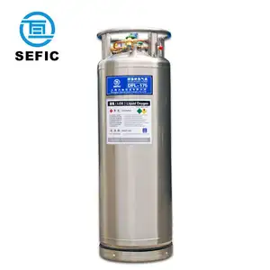 Hastane tıbbi için 175L/195L/210L/450L paslanmaz çelik sıvı oksijen azot Dewar tankı kriyojenik depolama tankı