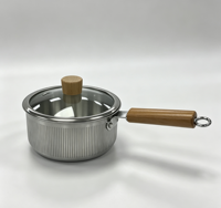 Casserole vapeur double couche en acier inoxydable avec couvercle en verre pour aliments pour bébés et sauces