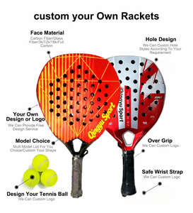 Raquettes de <span class=keywords><strong>padel</strong></span> Qingyu Sport OEM Dem, best-sellers, qualité supérieure, portables, légères, imperméables, avec couleurs et tailles personnalisables - Product Image 2