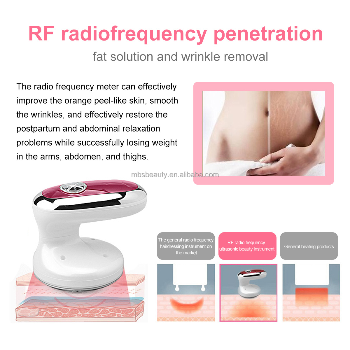 Ultrasound Hand Held Rf Fat Burning Machine Home Use Slimming Itembeauty Skin Beauty Salon Equipment