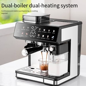 Italian-Style <b>Fully</b> <b>Automatic</b> Commercial <b>Coffee</b> <b>Machine</b> with LCD Display Touch Control Temperature Control - Product Image 2