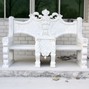 Sillas de <span class=keywords><strong>Piedra</strong></span> Talladas a Mano Estilo Antiguo, Populares en Europa, Bancos de Jardín de Mármol Blanco, Esculturas para Hogar o Jardín - Product Image 1