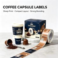 Étiquettes personnalisées en vinyle adhésif imperméable, impression dorée, autocollants ronds avec logo