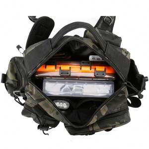 กระเป๋าคาดอกยุทธวิธีสำหรับผู้ชายกระเป๋าเป้สะพายหลังสำหรับออกค่ายท่องเที่ยวกลางแจ้งกีฬาเดินป่าขี่จักรยานตกปลากระเป๋าใส่คันเบ็ด - Product Image 4