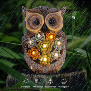Lampade solari da esterno in resina a forma <span class=keywords><strong>di</strong></span> animali, ornamenti a forma <span class=keywords><strong>di</strong></span> gufo per prato e giardino, personalizzabili in base a <span class=keywords><strong>disegni</strong></span> o modelli forniti. - Product Image 2