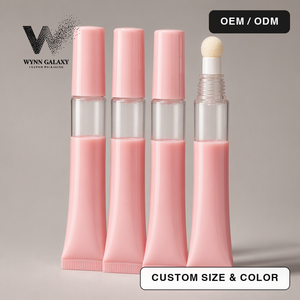 Tubo de Brillo Labial Rosa de 5ml, Envase Vacío con Aplicador Grande y Esponjoso, para Niños, Adolescentes, Marca Indie, Fabricante con Logotipo Personalizado - Product Image 1