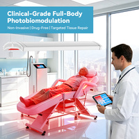 Lettino per Terapia a Luce Rossa di Grado Medicale, Dispositivo PBM per Tutto il Corpo, 1280 LED ad Alta Irradianza 260mW/cm² per Cliniche e Recupero Sportivo