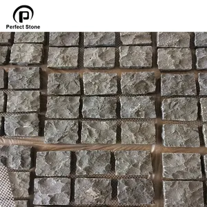 Pedra preta granito natural pedra de basalto pavimentador para direção