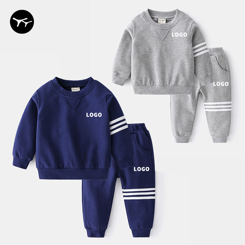 Wholesale Children Clothes Boys Clothing Set Spring Cotton Sweatshirt And Jogger Custom Kids Clothing 