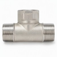 Raccord en T égal en acier inoxydable 304, filetage mâle 1 pouce BSPP BSPT, moulage de précision, raccord de tuyauterie 3 voies, marque ZL, garantie 1 an