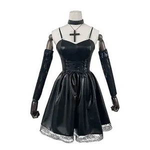 Classic Halloween Clothes Movie Costume Death Note Cosplay Misa Amane Black Dress Cosplay Costumes