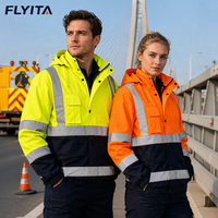 Veste de travail imperméable en Oxford 300D, vêtements de travail, ingénieur ferroviaire, construction aéroportuaire, veste de sécurité réfléchissante personnalisée pour les travailleurs, haute visibilité