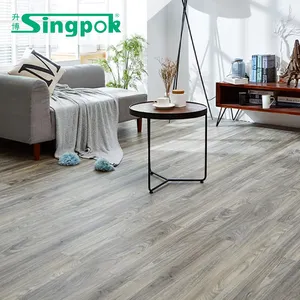 LVT stiker Lv 1.2-2mm tahan air, desain kayu berperekat warna coklat gelap stiker lantai Pvc lantai ubin vinil mewah