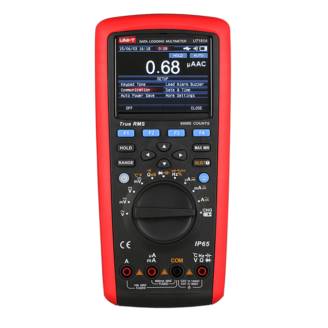 UNI-T 60000 Counts TRMS UT181A Industrial Oscillographic Digital Multimeter with  Data Recording Function