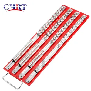 CHRT Heavy Duty Socket Holder Black Rails Blue & Red Clips Tools Organizer 40 80 Piece Portable Socket Organizer Tray