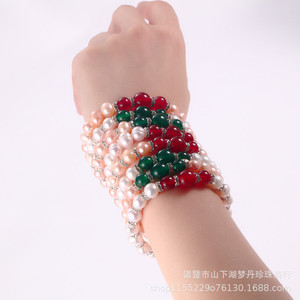 Wholesale 8mm Nearly Baroque <b>Freshwater</b> <b>Pearl</b> <b>Bracelet</b> Small Commodity From Yiwu Stall Source Jewelry - Product Image 2
