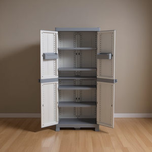 Armario de Dos Puertas con Estantes Ajustables para Almacenamiento y Organización - Product Image 3