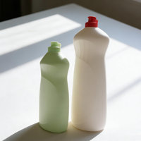 Bouteilles en plastique PE blanc mat de 500 ml, 750 ml, 1000 ml pour liquide vaisselle, bouteilles vides pour détergent à lessive avec bouchon à clapet