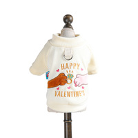 PETCIRCLE Polyester huisdierkleding voor kleine honden/puppy's Leuke herfst/winter warme tops Valentijnsdag shirts met ronde hals