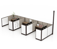 Partition de poste de travail de système de panneau modulaire de bureau de cabine de mur haut pour la cloison de poste de travail de bureau de Coworking