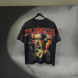เสื้อยืดผู้ชาย Life Hustlers Summer รุ่นล่าสุด ลายพิมพ์วินเทจ ประดับคริสตัล สไตล์ฮิปฮอป ทรงโอเวอร์ไซส์ ระบายอากาศได้ดี ผลิตจากผ้าฝ้ายถัก 100% - Product Image 3
