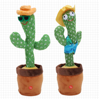 Jouets en peluche en Stock, jouets en peluche de danse électronique, secousse Cactus