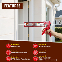 Scellant silicone neutre SOZEN-820 résistant aux intempéries et aux UV pour le jointement extérieur des murs rideaux et des façades