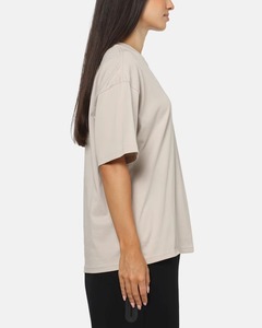 Camiseta de Cuello Redondo Extra Grande para Mujer, 100% Algodón, Color Sólido, Corte Holgado, Manga Corta, Tejido Jersey Transpirable, para Todas las Temporadas - Product Image 4