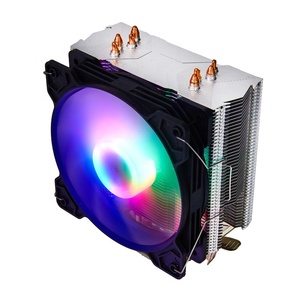 Đông quan tùy chỉnh 12V DC RGB 4 ống nhiệt <span class=keywords><strong>CPU</strong></span> Cooler 4pin <span class=keywords><strong>Fan</strong></span> cho PC trường hợp máy tính với nhôm đồng tản nhiệt trong màu đen - Product Image 4