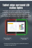 Tablette murale de salle de conférence de 15.6 pouces avec logo personnalisé NFC POE lumière LED entourant la tablette Android pour salle de réunion