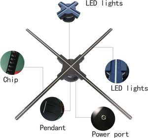 MissYou High Tech 22" 3DHologramFan with Remote/<b>Bluetooth</b>/WIFI/1500 Video Library LED Multiple Splicing Hologram <b>Projector</b> Fan - Product Image 2