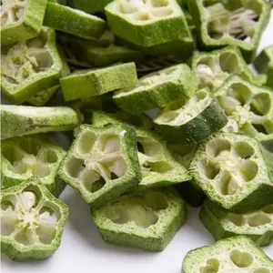 Guoyue Beku Kering Okra Seluruh Gefriergetrocknete Okra Potongan Lyofilizovane Bubuk Sayuran Kering Okra