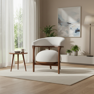 Premium Quality Eco Friendly Wooden Lounge <b>Chair</b> with Curved <b>Back</b> and Padded Seat for Living Room and Hotel Use - Product Image 3