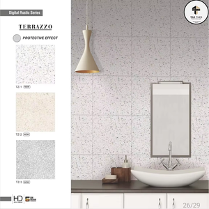 Carreaux de sol en porcelaine série Terrazzo, antibactériens, résistants à l'usure, isolants thermiquement, pour extérieur, villa, salle à manger, supermarché - Product Image 5