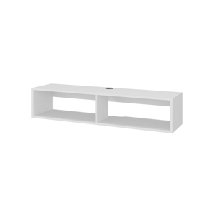 Arctic Floating White <b>Tv</b> <b>Stand</b> Open Shelves Modern Design Storage Unit Living Room - Product Image 2